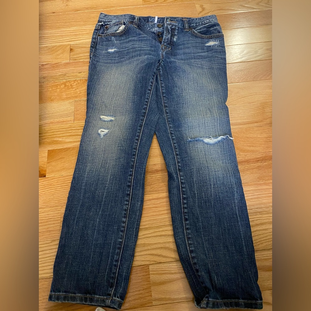 Ann Taylor loft button fly slim boyfriend BOGO